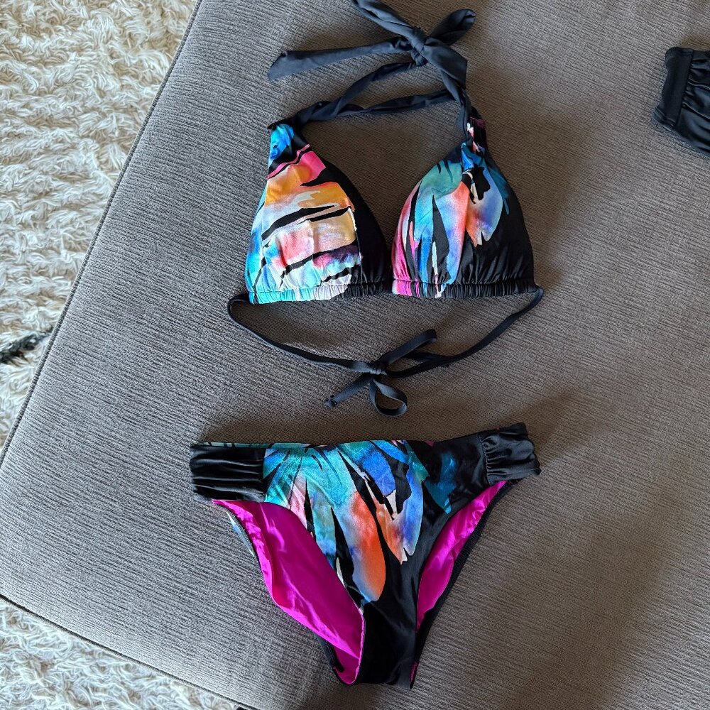 La Blanca Watercolor Black Bikini Set
